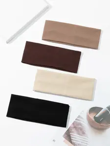 4pcs-Solid-Hair-Band-for-Women-Thin-Workout-Yoga-Running-Sports-Elastic-Hair-Bands-for-Short-Hair-Soft-Hair-wrap-Hair-Accessories-for-Women-Solid-Colors-For-back-to-school