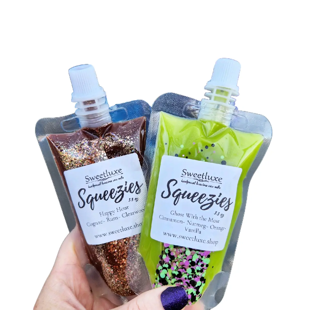 Sweetluxe Squeezables Wax Melts 3.5oz, Double Fragrance Load, Handpoured Soy