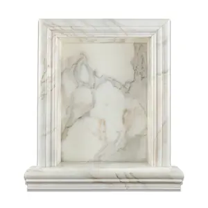 Calacatta Gold  Marble Hand-Made Shampoo Niche/Shelf - Large