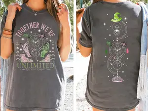 Wicked Together We’re Unlimited Comfort Colors Shirt, Defy Gravity Broomstick Magic Wand Shirt, Wicked The Musical