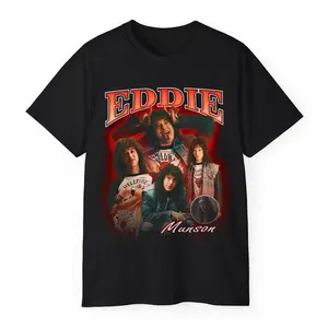 Eddie Munson Collage T-Shirt – Hellfire Club Stranger Things Tee Alternative Streetwear