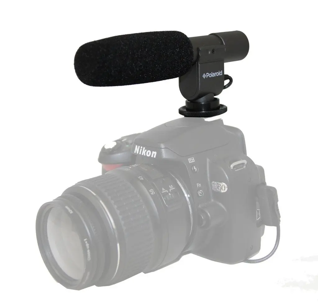 Polaroid Pro Video Condenser Shotgun Microphone For Digital SLR Cameras & Camcorders