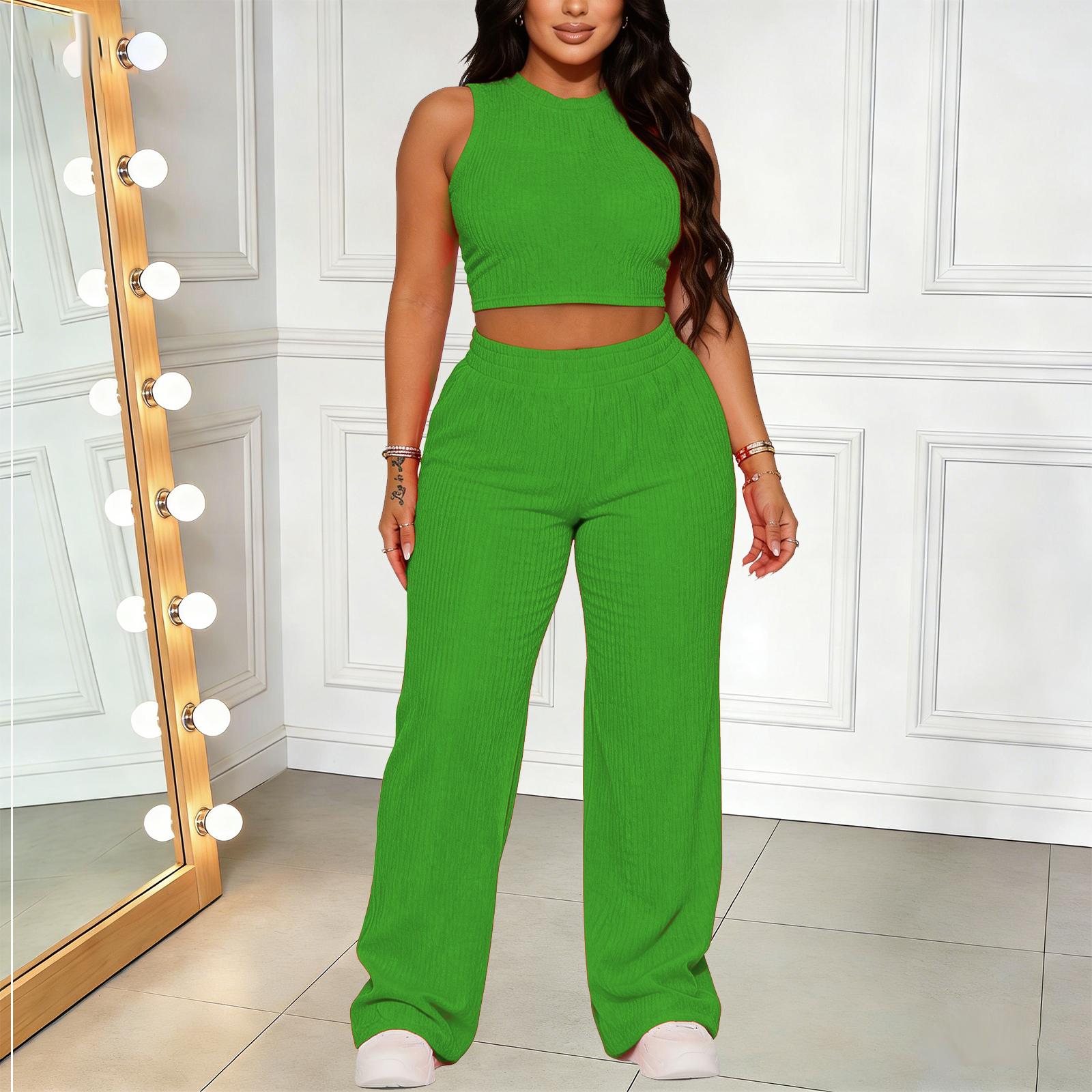 Women's Plain Pants Two-piece Set, Casual Short Sleeve Round Neck Tee & Leggings Set, Back To School Outfits, Workout Set, Gym Clothes, Lady Basic Fitness Fall Clothes for Daily Wear, Birthday Gifts, Outfit Sets for Women, 2 Piece Sets Women, Womenswear