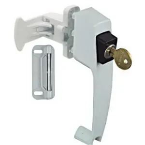 Stanley N213-124 White Push Latch Key Lock