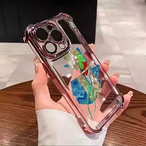 Cute Quetzal Bird In Guatemala Pattern Electroplated TPU Case For iPhone 17 16 15 14 13 12 11 PRO PLUS MAX AIR Shockproof Anti-Fall Transparent Soft Silicone Protector