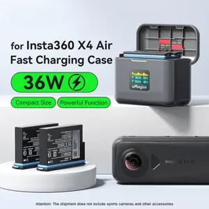 Insta360 X4 Air Battery Fast Charging Box, 360 Storage Sports Camera Accessories, Essential Gear for Action Photography & Filming