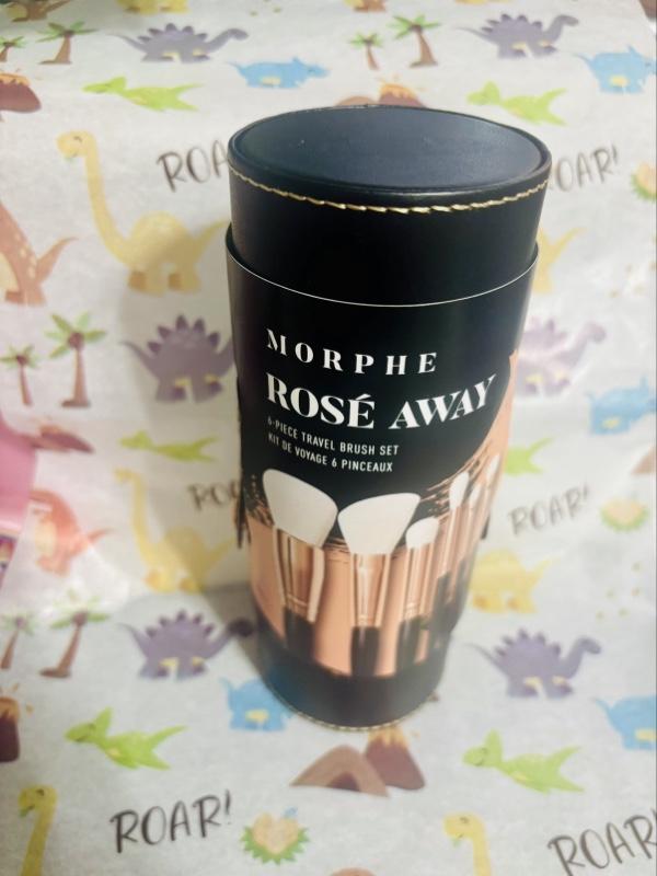 Morphe Rosé Away 6-Piece Travel Brush Set for Makeup Application