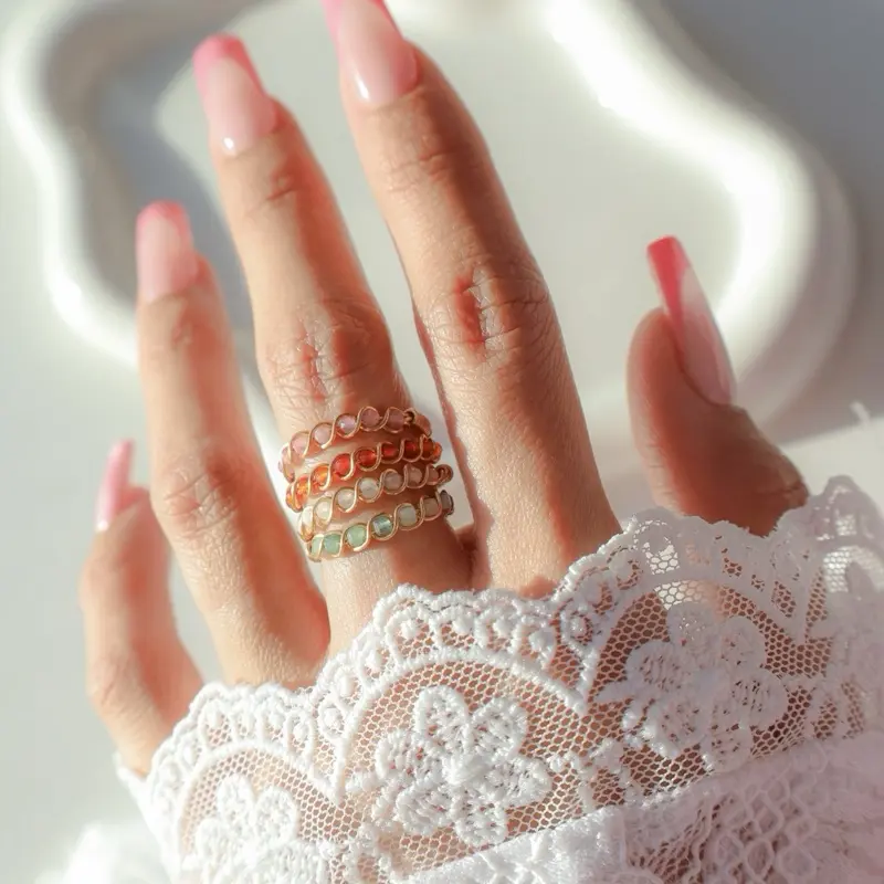 Twisted Gemstone Ring