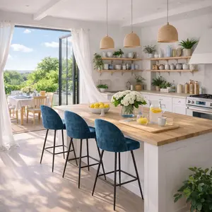 【Set of 3】ABCASA Counter Height Bar Stools, Modern 360° Swivel Bar Chairs with Backrest and Metal Legs, 26" Seat Height Modern Bar Stools for Kitchen, Home Bar, Dining Room