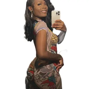 Women's All Over Koi Fish Print Jumpsuits - Comfortable Design with Rippers for Versatile Wear - Overalls, Bridal, Rompers, Womenswear