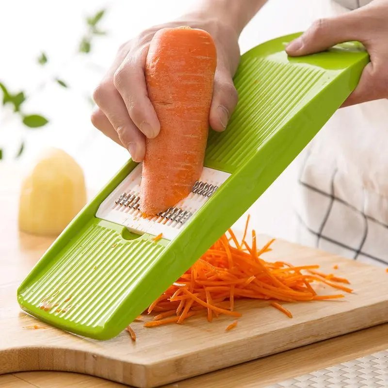 Mandoline Slicer Stainless Steel Vegetable Slicer with 3 Blades Julienne Slicer Cutter Cutting Kitchenware Kitchen Gadgets for Potato Carrot