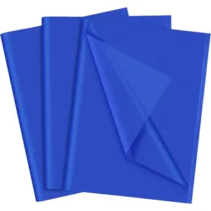 Blue Tissue Paper for Gift Bags - 60 Sheets, 14 X 20 Inch Navy Packaging Paper for Gift Wrap, Filler, Art Crafts, DIY, Birthday, Wedding, Baby Shower