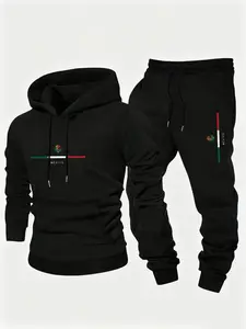 TikTok Mexico Eagle Heritage Graphic Tracksuit, Tracksuit Set, Sweatsuit Sets - Soft Comfy Lounge Homewear & Cultural Street Style Outfit with Intricate Mexican Eagle & Flag Prints, Perfect for Relaxing at Home, Embracing Mexican Culture