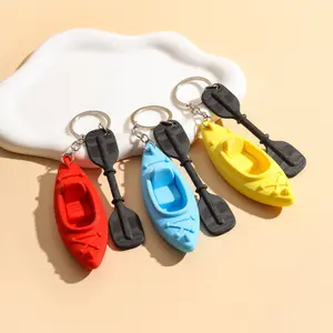 3pcs Creative Kayak Shape Keychain, Mini Sports Kayak Car Hanging Pendant, Fashion Sporting Charm, Ideal Small Gift & Souvenir for Kayaking Enthusiasts