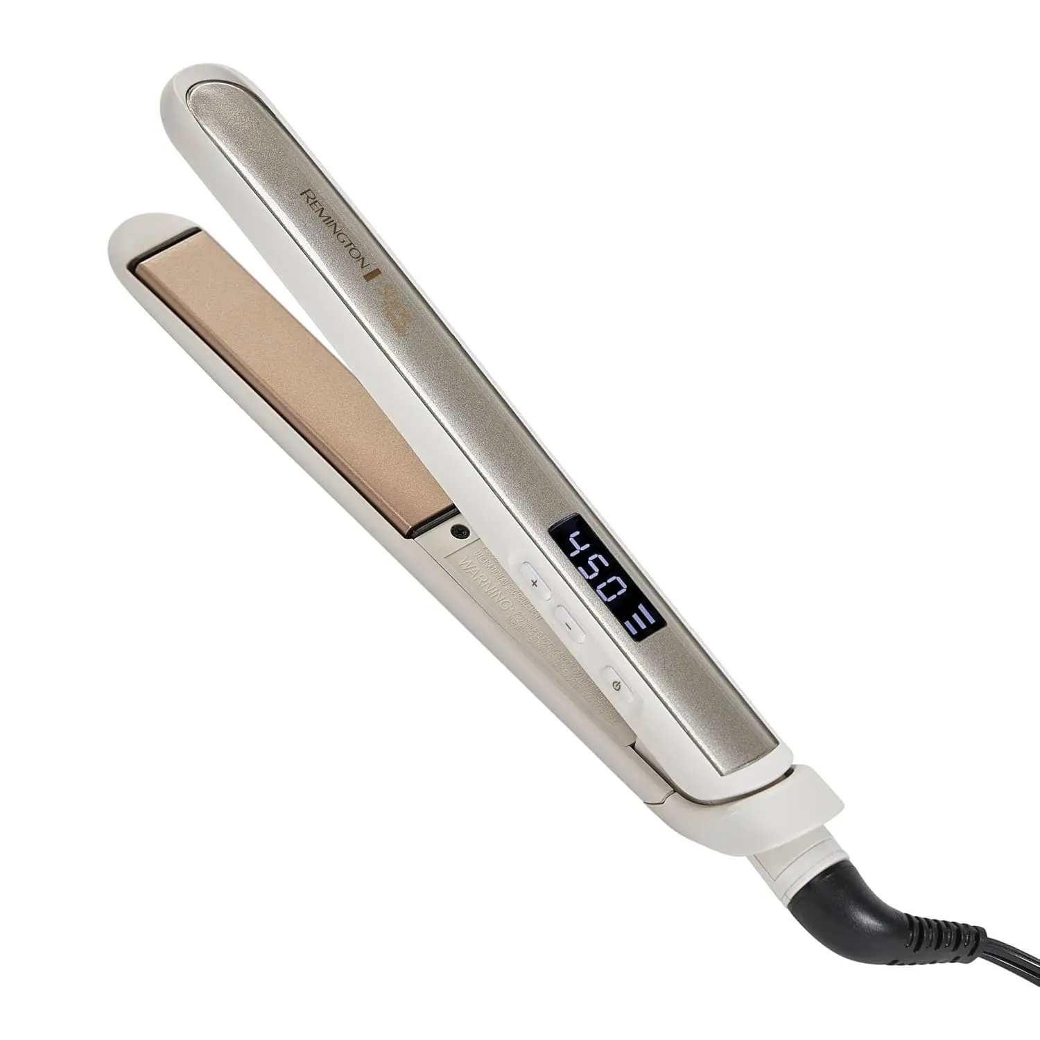 Remington Shine Therapy 1 Inch Hair Straightener, Argan Oil & Keratin | Keratin ceramic plates deliver smooth results; this flat iron reduces frizz for ideal hair styling.