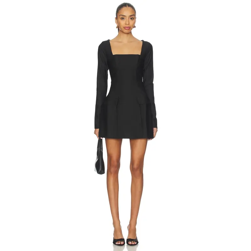gold and white dress or blue and black dress Black Mini Dress with Open Heart Back | Dress