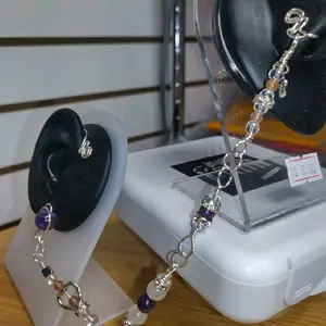 Nefertiti Nose to Ear Cuff with Handcrafted Real Crystals in Copper Silver Gold or Rose Gold Wire Customizable Options