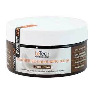 LeTech Leather Re-Colouring Balm – Color Restorer for Absorbent Leather (UV Fade, Scuffs & Worn Areas)