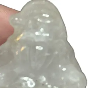 Crystal Carved Santa Statue in Mixed Material for Home Decor