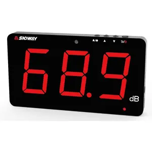 SW-525A Sound Level Meter Tester 30-130db Large Screen Red LCD Display Wall Hanging Type Decibel Noise Measuring with  (Sound Level Meter)
