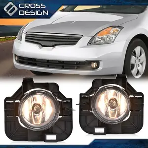 CROSSDESIGN Fit For 2007-2009 2011 Nissan Altima Fog Light Bumper Lamps w/ Wiring kit LH&RH