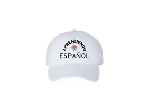 Adjustable Learning Spanish Hat White with Books - Created by Blacklingual