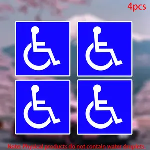 4pcs-Official International symbol of access Sticker-car stickers for doors, windows, laptops, luggage, furniture and bumpers-durable adhesive vinyl material