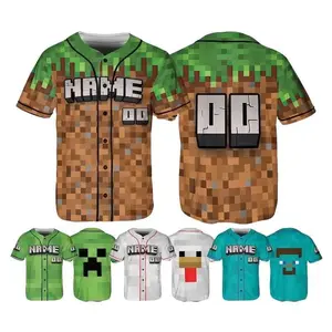 Pixel Characters Jersey, Custom Minecraftt Game Characters Jersey, Pixel Game Lover, Funny Gaming Family Matching Jersey Shirt