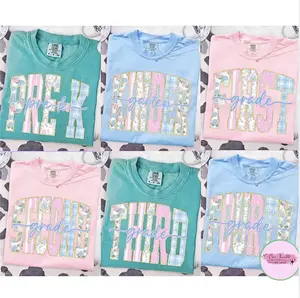 Comfort Colors Teacher Shirt, Back To School Tee, Retro Floral Teacher Gift, Pre-K Kindergarten 1st 2nd 3rd 4th Grade, Full Size, Full Color