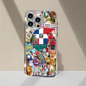 A phone case with a Dominican Republic theme that showcases tropical landscapes and cultural elements | Made of durable PC hard case material | Scratch-resistant, snug-fit, lightweight | For iPhone 16/15/14/13/12/11 Pro Max/Plus/Pro models