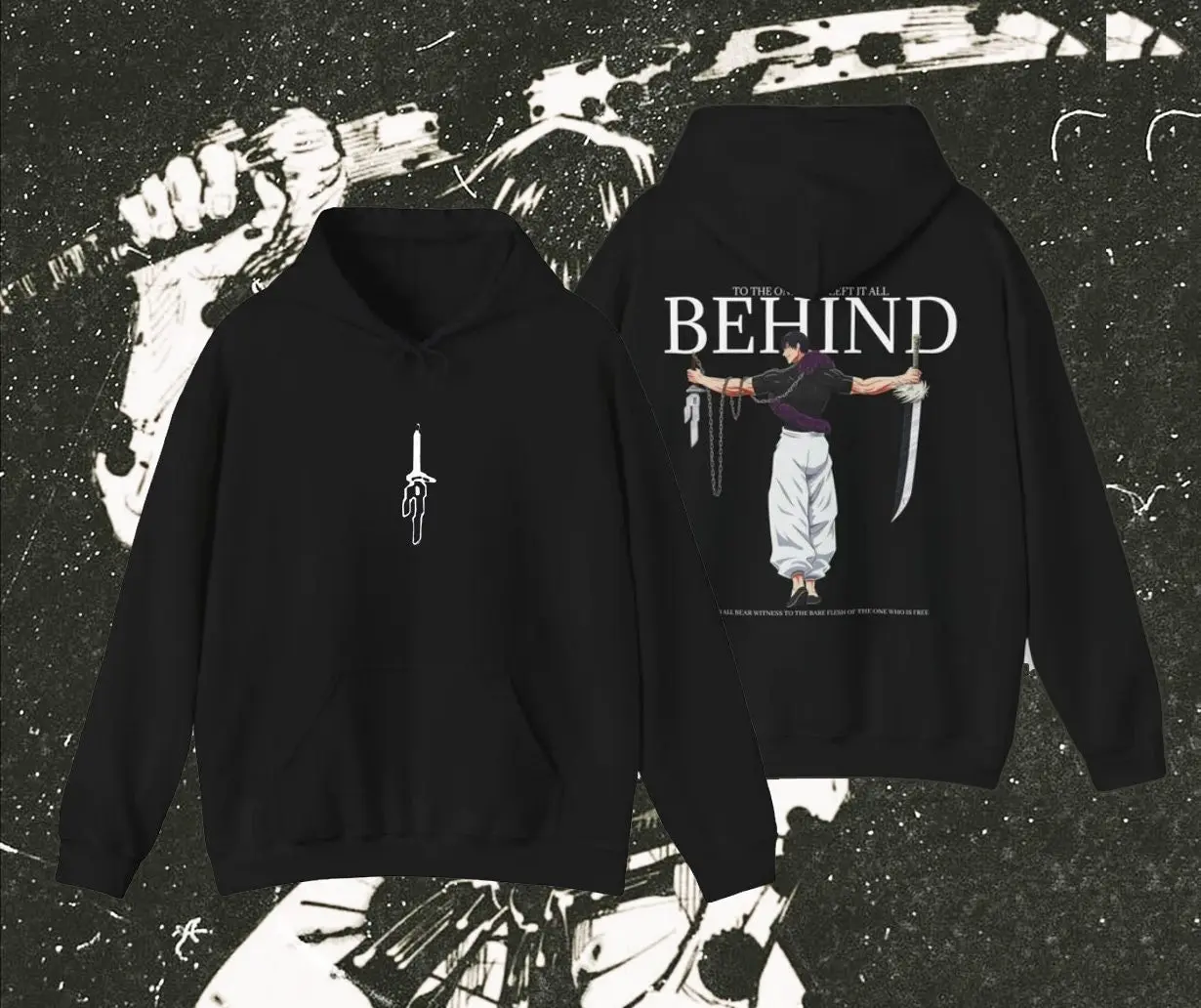 Toji X The One Who Left It All Behind - Jjk Anime Streetwear Anime Hoodie Anime Pullover T-shirts, Sweater, Hoodies – Suitable for All Genders