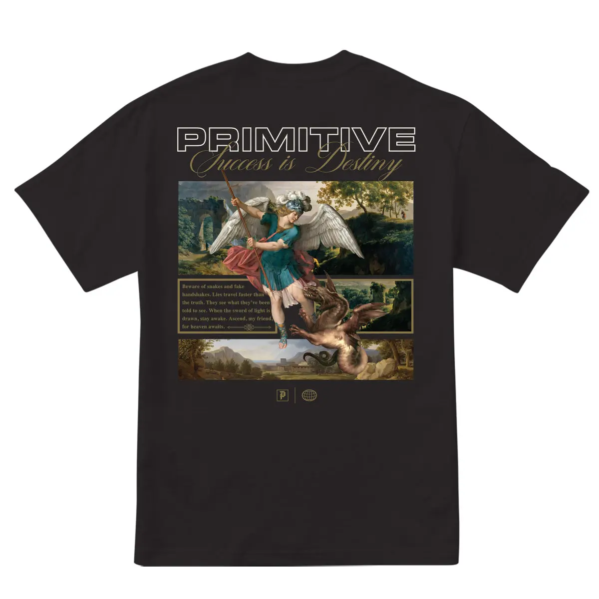Primitive Clothing Men's Boxy Fit T-shirt Ascend