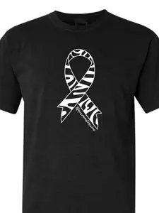 Neuroendocrine Cancer Zebra Ribbon Black Tee, Tank, Sweatshirt, Hoodie, Longsleeve Tee