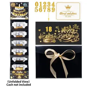 DIY Birthday Age Cash Card Envelope Set, Unique Creative Cash Box, Folding Gift Box, Ideal Surprise Gift, Party Celebrations