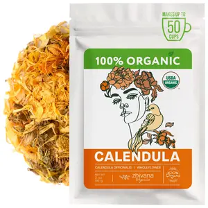 Organic Calendula Flowers for Natural Healing & Renewal – Calendula Herb for Herbal Use & Skin Health – Marigold Flower Tea - Flor de Caléndula Orgánica (2oz.)
