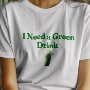 Green Drink T-Shirt, Health Conscience Unisex Tee, Smoothie Lover Shirt, Healthy Lifestyle, Diet coke, Vegetarian Apparel, Workout Graphic Tee