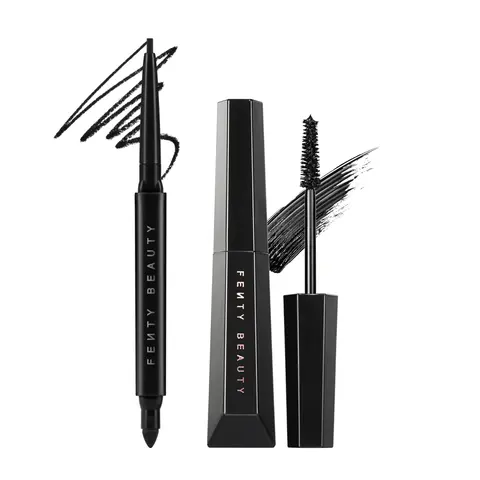 Fenty Beauty Amplify Your Eyes Duo: Fine Linez Lash Line-Enchancing Eyeliner + Hella Thicc Volumizing Mascara