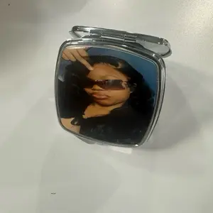 Customized Compact Mirror - Portable & Foldable Design for Travel & Home Use