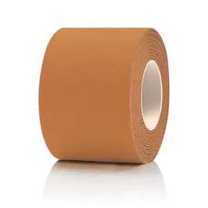 Caramel Kinesio Tape - Soft, Durable, Strong, 95% Cotton 5% Spandex, 5cm x 5m, 1-4 Days Comfort, Mesh Bag Included