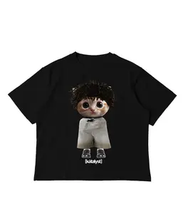 Xaviersobased Kitty Shirt - Oversized Drop Shoulder