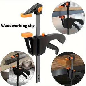 4-Piece Woodworking Quick Clamps, Hardware Ratchet Clamp with Trigger Handle, Metal Construction, Ideal for Crafts and DIY Projects