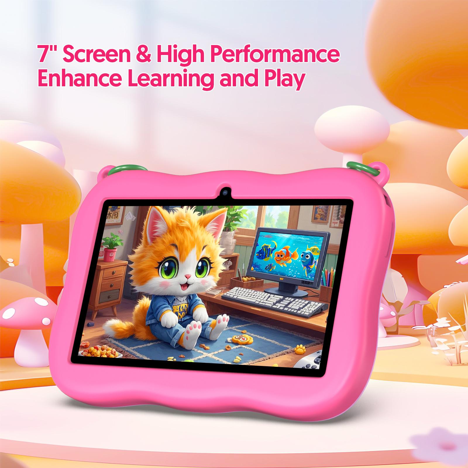 Android 13 Tablets, 7 Inch Kids Tablets, WiFi, with 3500mAH Battery, Dual Camera, Quad Core CPU, 2GB RAM and 32GB ROM, 1024*600 IPS Touch Screen Tablets, Perfect for Gift