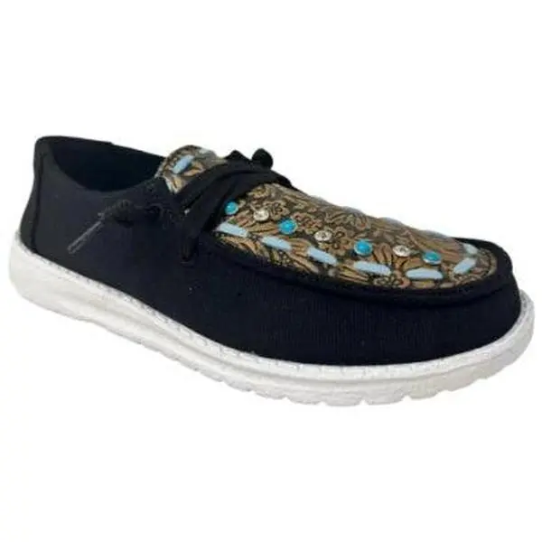 SALE!!  Women's Gypsy Jazz 'Vivian' Tooled Vamp Shoe