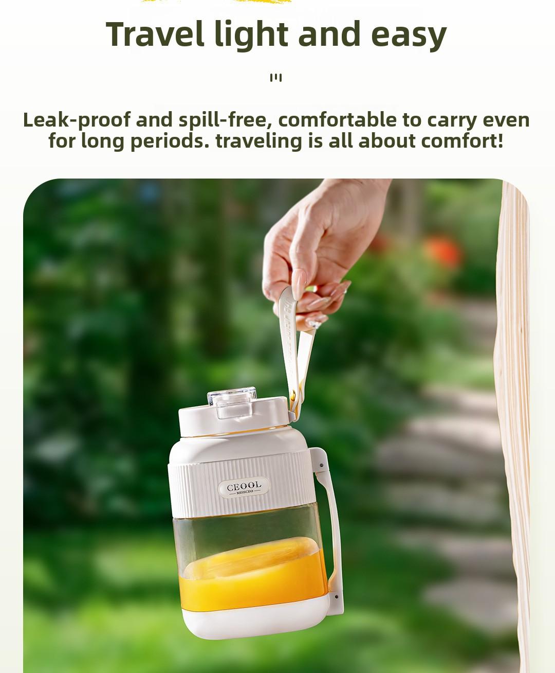 CEool Portable Blender, Cordless Personal Juicer Cup, Multifunctional Fruit & Ice Crushing Blender for Home and Travel