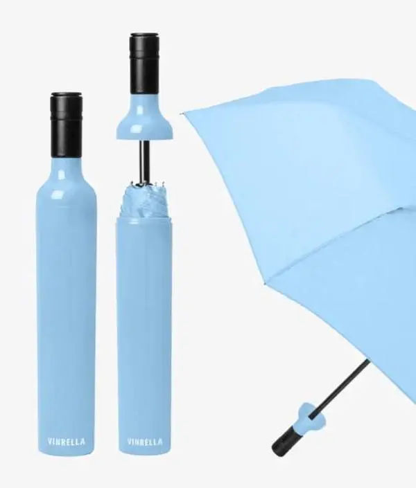 Vinrella Wine Bottle Umbrella- Powder Blue