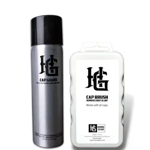 Homiegear Cap Freshener Guard Spray, Hat & Cap Guard Spray with Hat Cleaning Brush for New Era Cap | Use on Leather | Clean Caps Faster & Easily | Remove Stain - Dust - Dirt - Lint - Fur