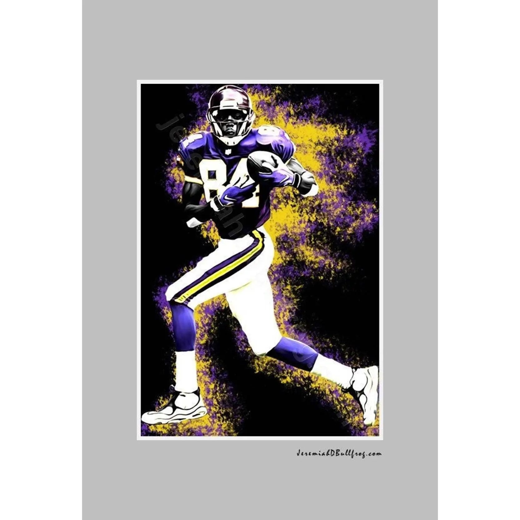 Randy Moss - Minnesota Football, Sport Poster-Classic Twin City Football Wall Art Poster(Unframe)