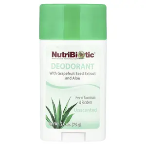 NutriBiotic Deodorant, Unscented, 2.6 oz (75 g)
