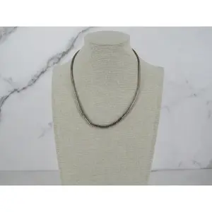 Heishi Silver Choker Necklace