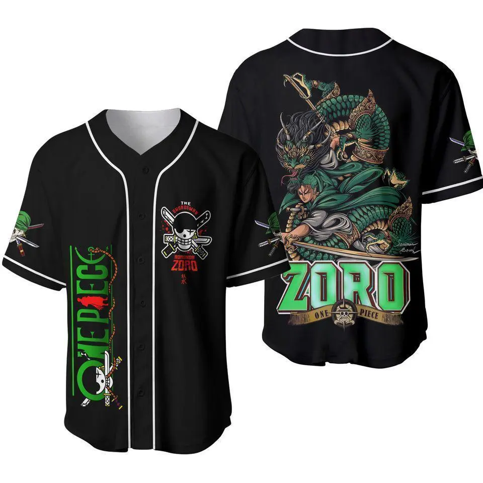 Full Print Zoro The Swordman Baseball Jersey & Women, Baseball Jersey for Men and Women, Baseball Jersey Style
